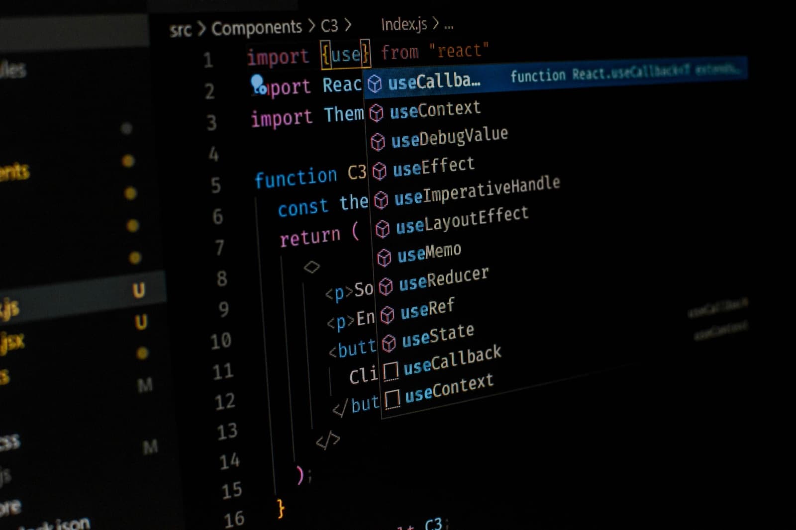 Source code open in an editor on a developer's screen